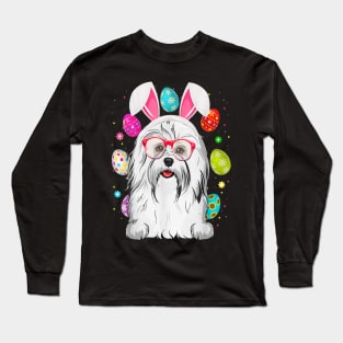 Lovely Havanese Dog Bunny Happy Easter's Day Long Sleeve T-Shirt